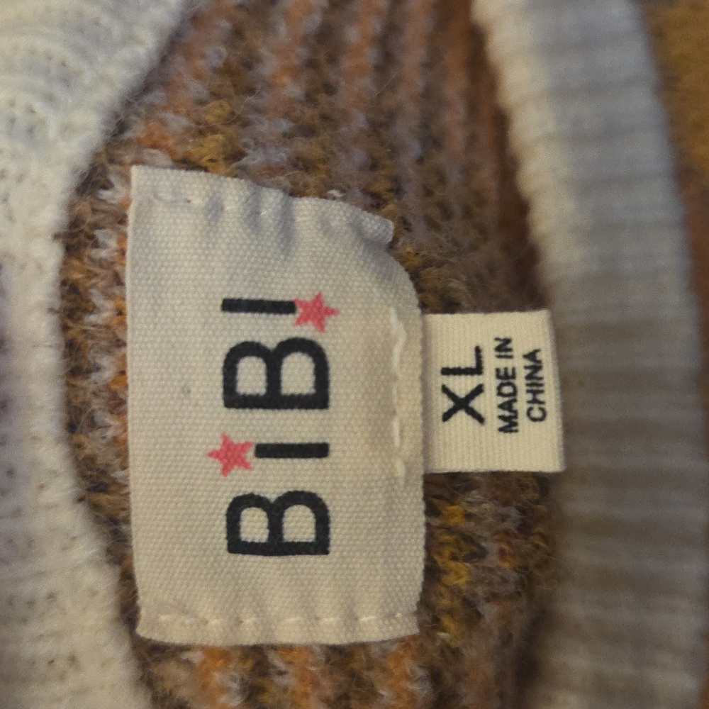 BiBi Floral Sweater - Orange, Brown, Cream - Picture 2 of 3